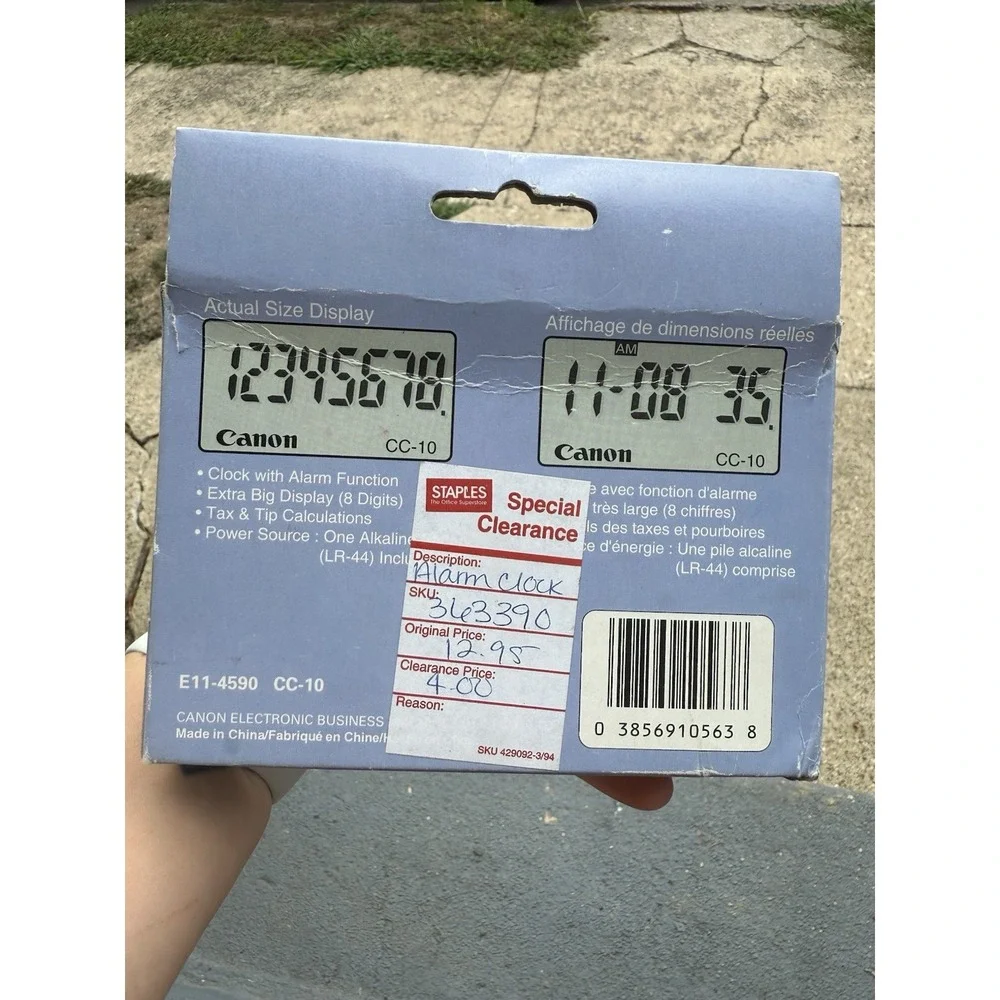 Canon CC-10 Compact Portable Alarm Clock Calculator New‎ Open Box Rare